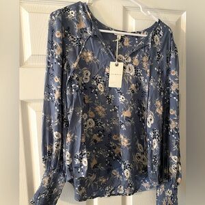 Lucky Brand Womens Floral Blouse